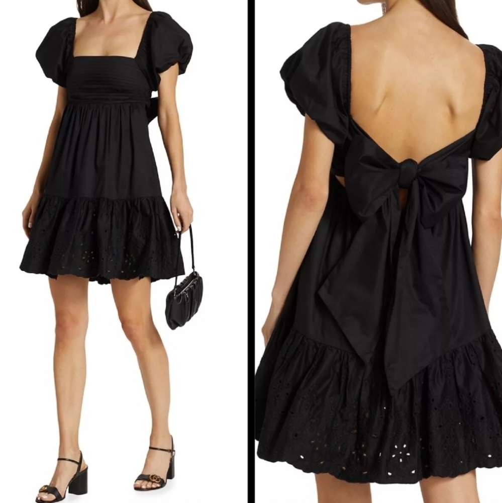 En Saison Cream Puff-Sleeve Mini Dress - Picture 5 of 8
